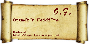 Ottmár Fedóra névjegykártya